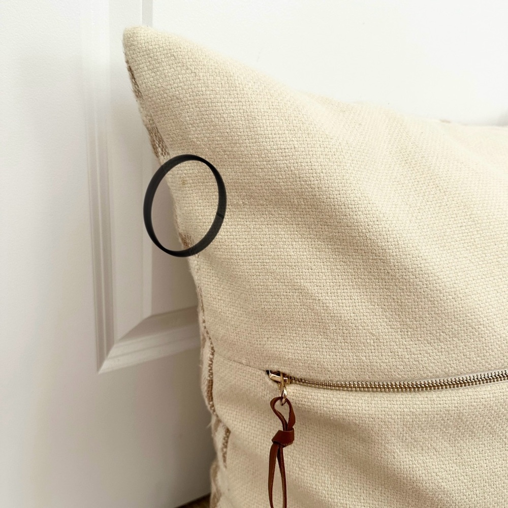 Studio McGee Threshold Cream & Tan Plaid Oversized Throw Pillow - Picture 7 of 16